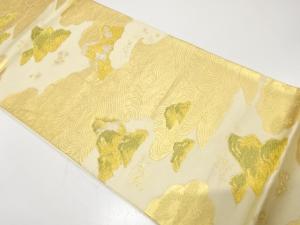 アンティーク　荒波に岩山模様織り出し袋帯（材料）